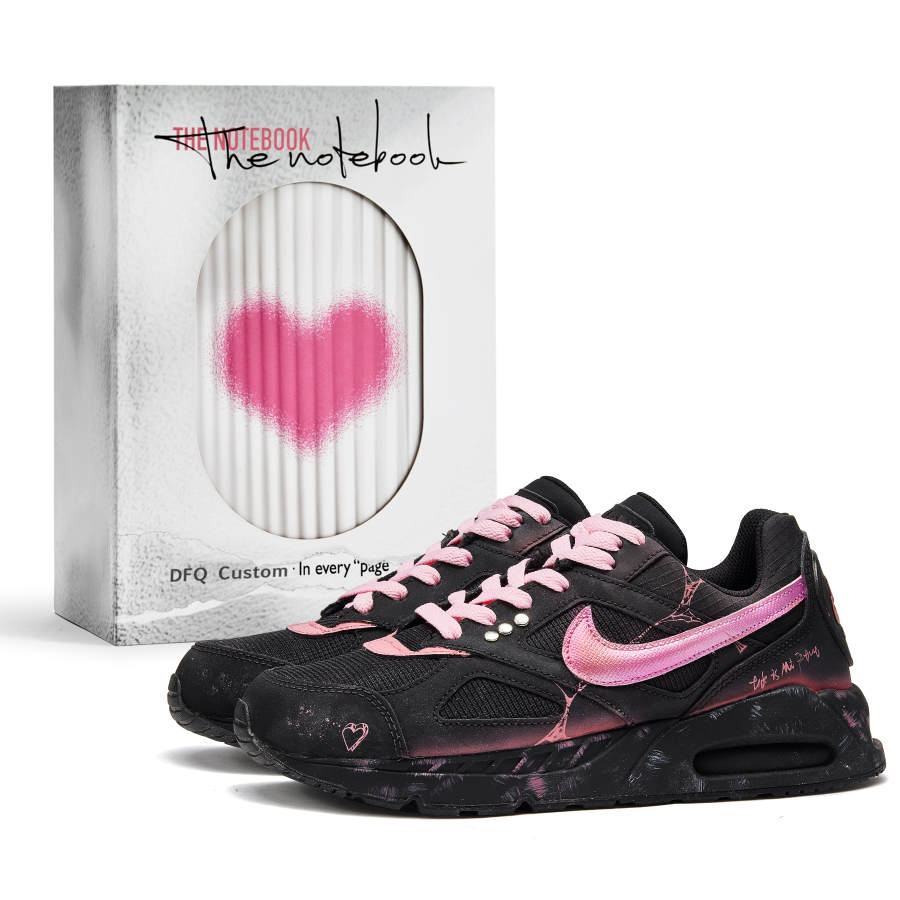 Nike Nike Air Max Ivo Slip Resistant Abrasion Resistant Low top Running Shoes Women's Black Pink