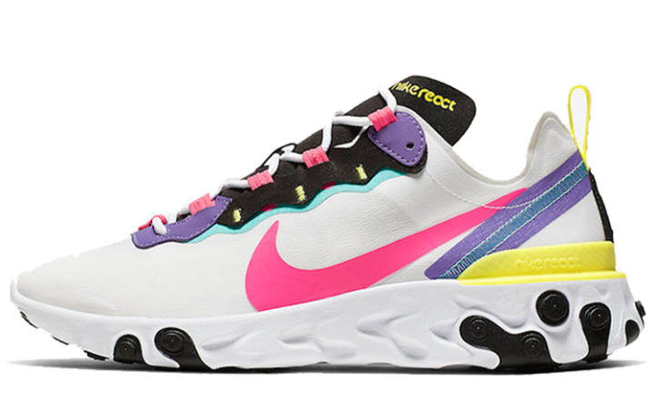 Nike Nike React Element 55 White Psychic Purple Hyper Pink