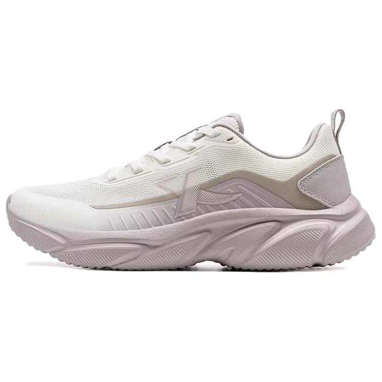 XTEP Slip Resistant, Abrasion Resistant, Breathable Low top Casual Running Shoes Women's Sail White Silent Gray