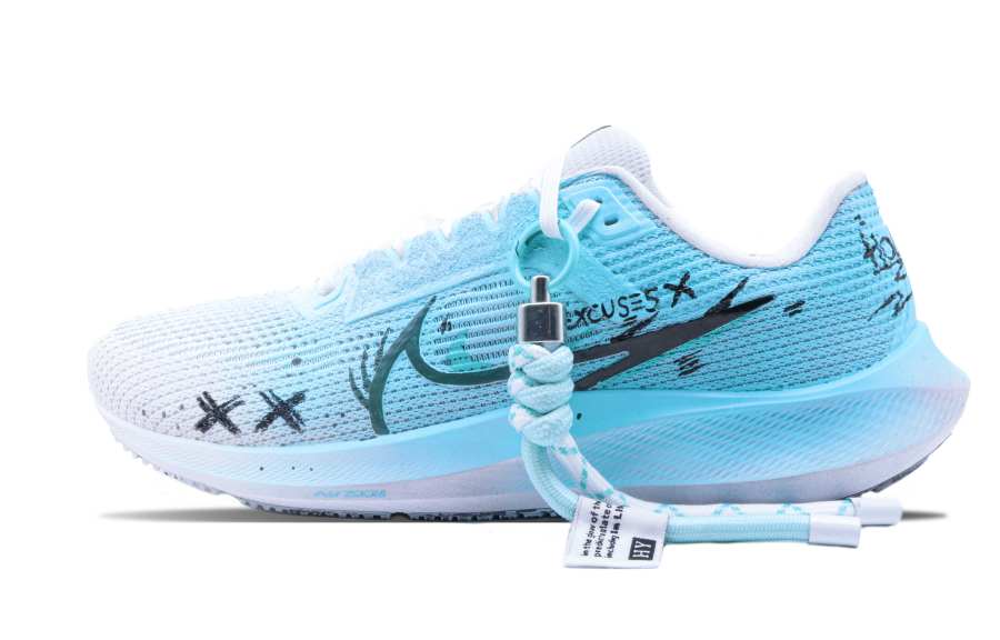 Nike Nike Air Zoom Pegasus 40 Comfortable Abrasion Resistant Breathable Low top Running Shoes Men's Blue
