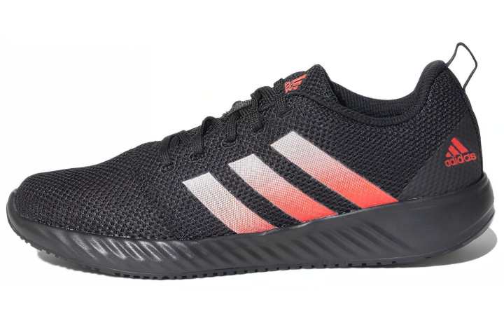 Adidas Adidas Comfortable Abrasion Resistant Breathable Low top Running Shoes Men's Black Orange