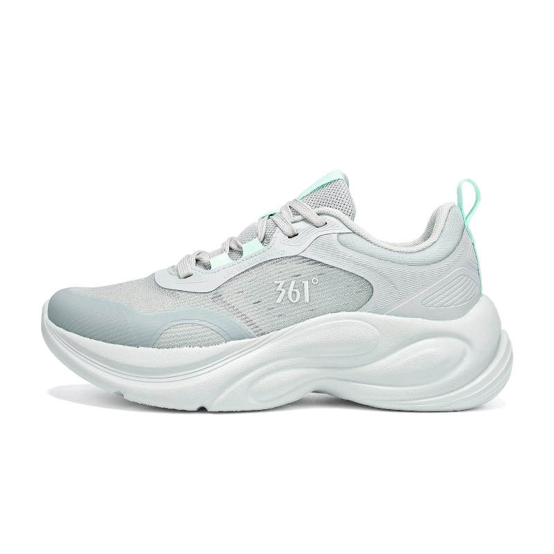 361° Cushioning Breathable Lightweight Low top Casual Running Shoes Women's Mint Gray Green Eggshell Green