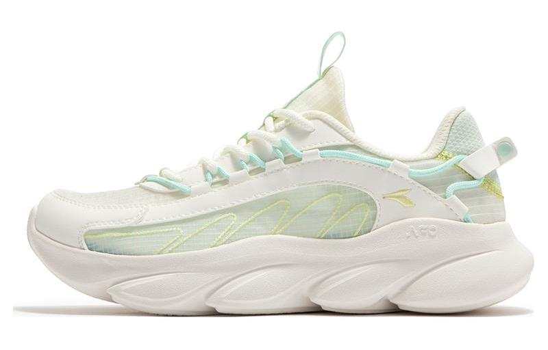 361° Slip Resistant, Abrasion Resistant, Breathable Low top Running Shoes Women's White Green