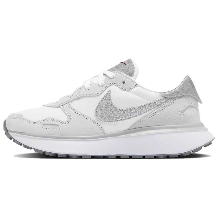 Nike Nike Phoenix Waffle Comfortable Breathable Low top Casual Shoes Women's Silver White