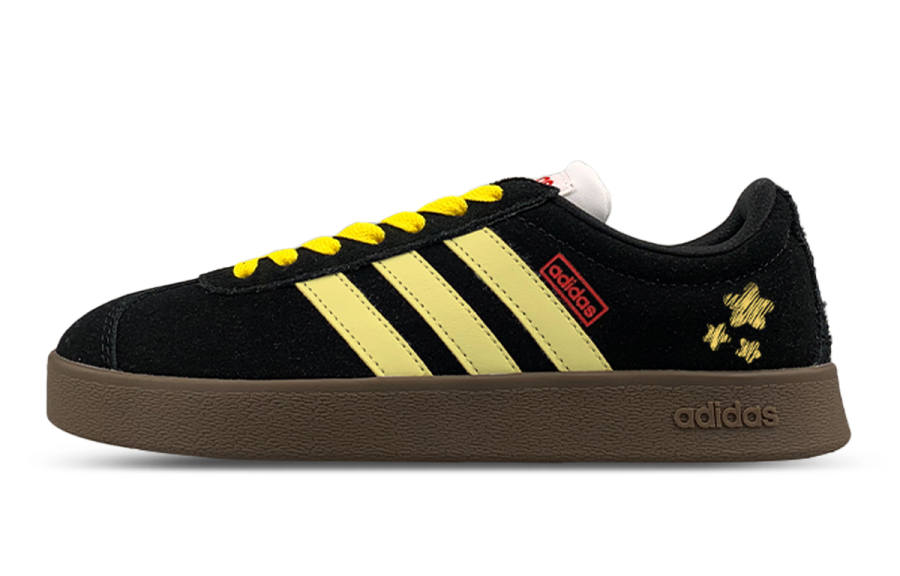 Adidas Adidas VL COURT 2.0 Slip Resistant Slip Resistant Low top Skateboard Shoes Unisex Black