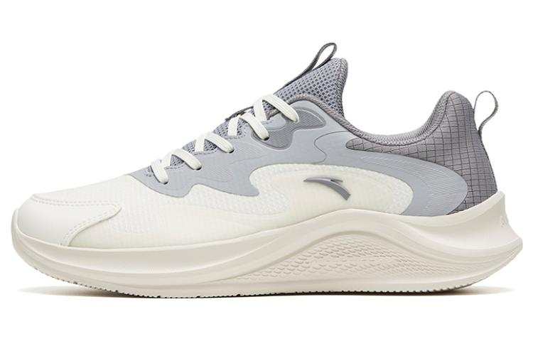 Anta Wander Casual Slip Resistant Abrasion Resistant Low top Sprint Running Shoes Men's White Gray