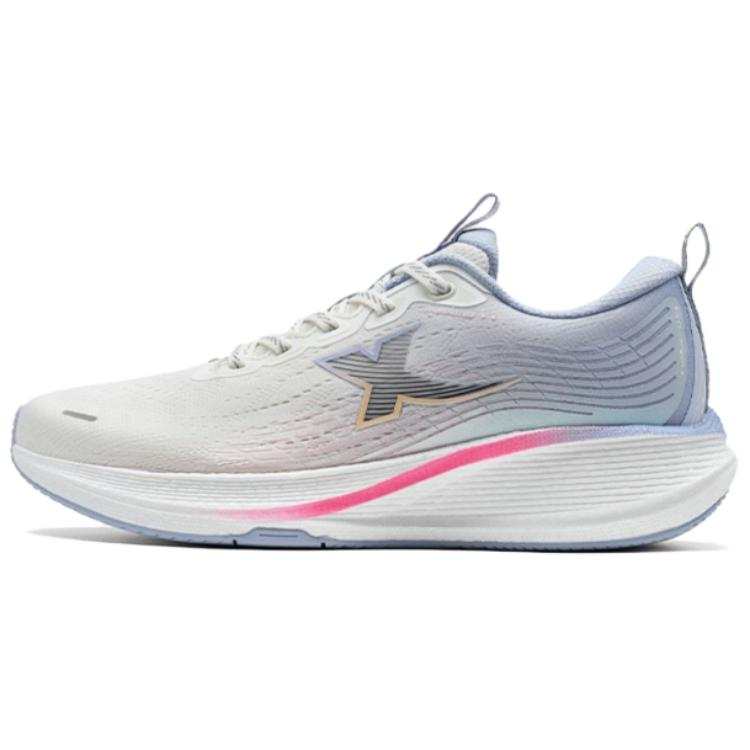 XTEP Cushioning Slip Resistant Low top Casual Running Shoes Women's White Purple Pink