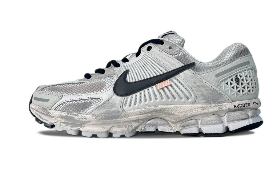 Nike Nike Zoom Vomero 5 Slip Resistant Abrasion Resistant Low top Running Shoes Unisex White Gray