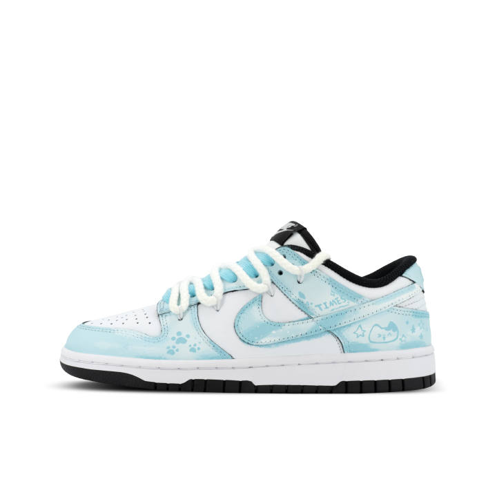 Nike Nike Dunk Gorilla Jester XJDD Filing Star Leather Low top Skateboard Shoes Unisex White Blue