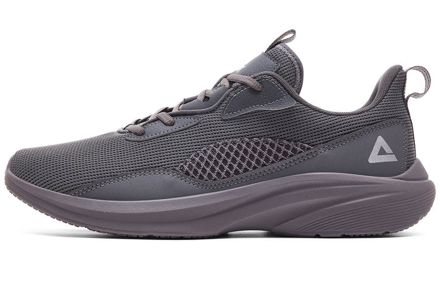 PEAK Cushioning Abrasion Resistant Lightweight Breathable Slip Resistant Low top Running Shoes Men's Gray