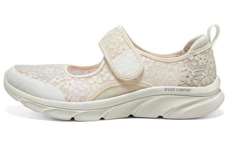 Skechers D'lux Comfort Mesh, Textile Cushioning Breathable Low top Casual Shoes Women's Ivory