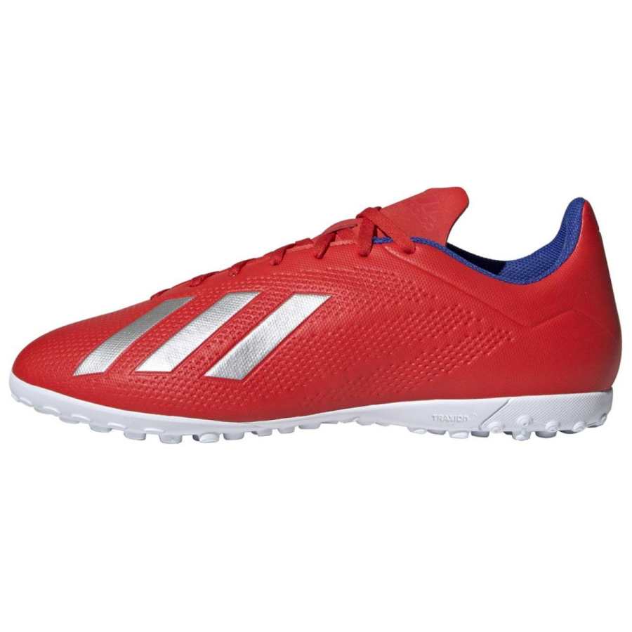Adidas Adidas X 18.4 Slip Resistant Abrasion Resistant Soccer Shoes Men's Red Silver