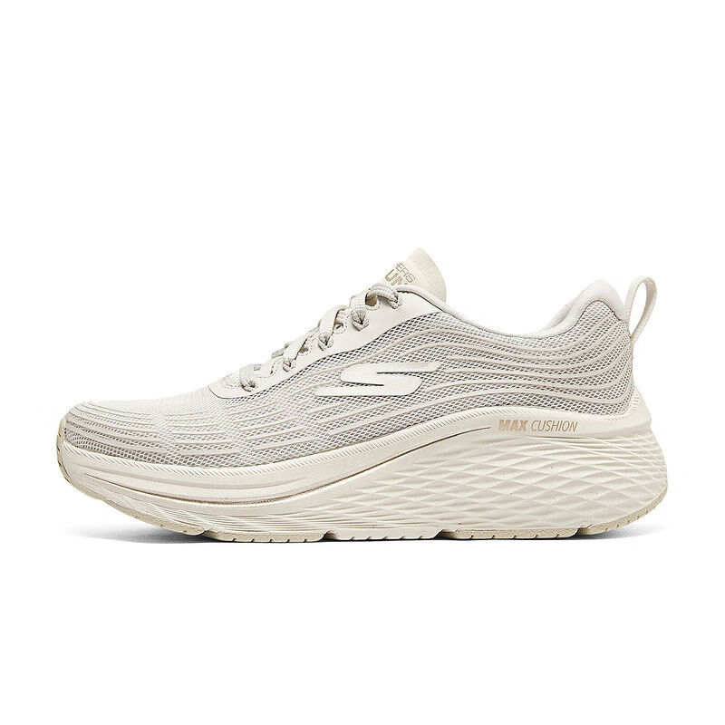 Skechers Max Cushioning Elite 2.0 Abrasion Resistant Breathable Low top Running Shoes Women's Beige Gray