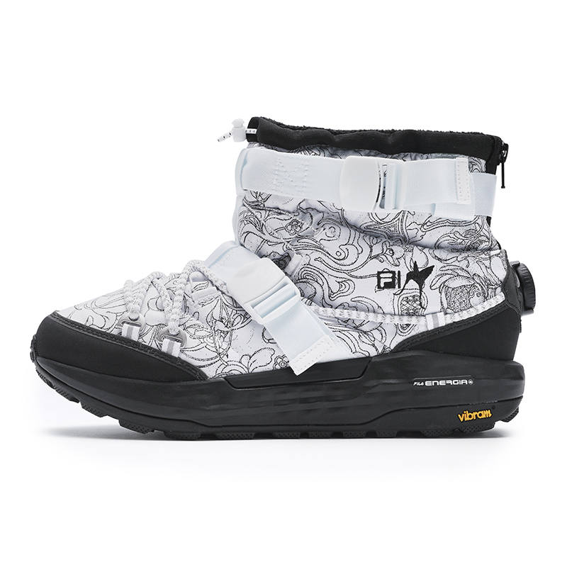 FILA James Jean x FILA BOA EXPLORER 2 Abrasion Resistant Abrasion Resistant Fashion Short Outdoor Boots Men's White Black