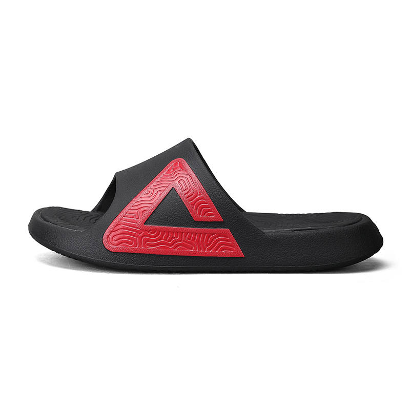 PEAK Tai Ji1.0 Slip Resistant Abrasion Resistant Cushioning Slide Slippers Men's Black Red