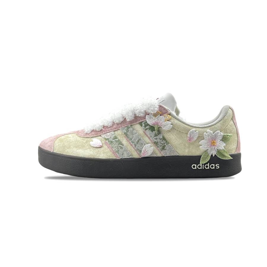 Adidas Adidas VL COURT 2.0 Peach Blossom Abrasion Resistant Abrasion Resistant Low top German Army Trainers Unisex Pink Yellow