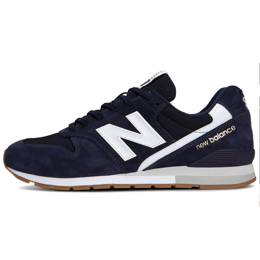 New Balance New Balance NB 996 Pigskin Cushioning Abrasion Resistant Breathable Low top Running Shoes Unisex Midnight Blue