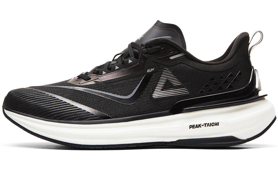 PEAK Taichi 6.0 Fabric Low top Long Distance Running Shoes Unisex Black/All White