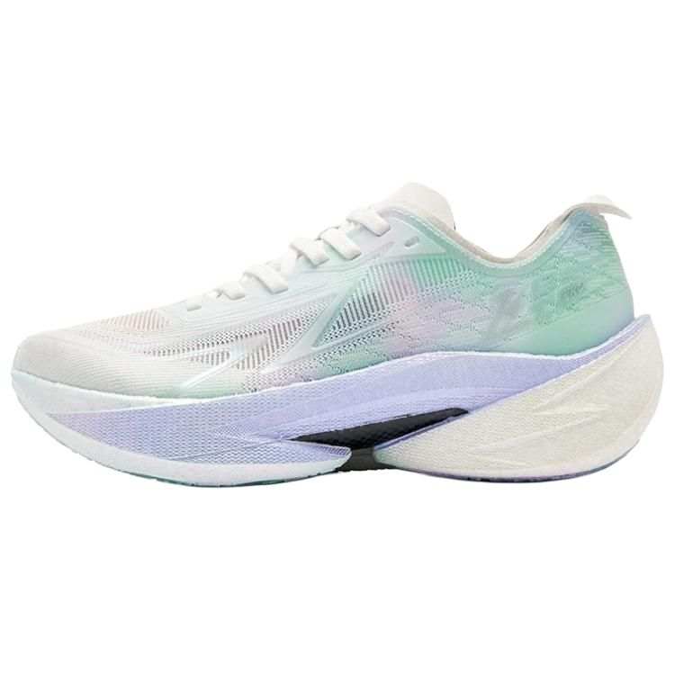 QIAODAN Low top Carbon Plate Marathon Running Shoes Women's White Green