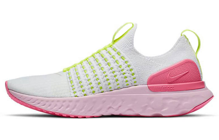 Nike Nike React Phantom Run Flyknit 2 White Volt Pink Glow Women's