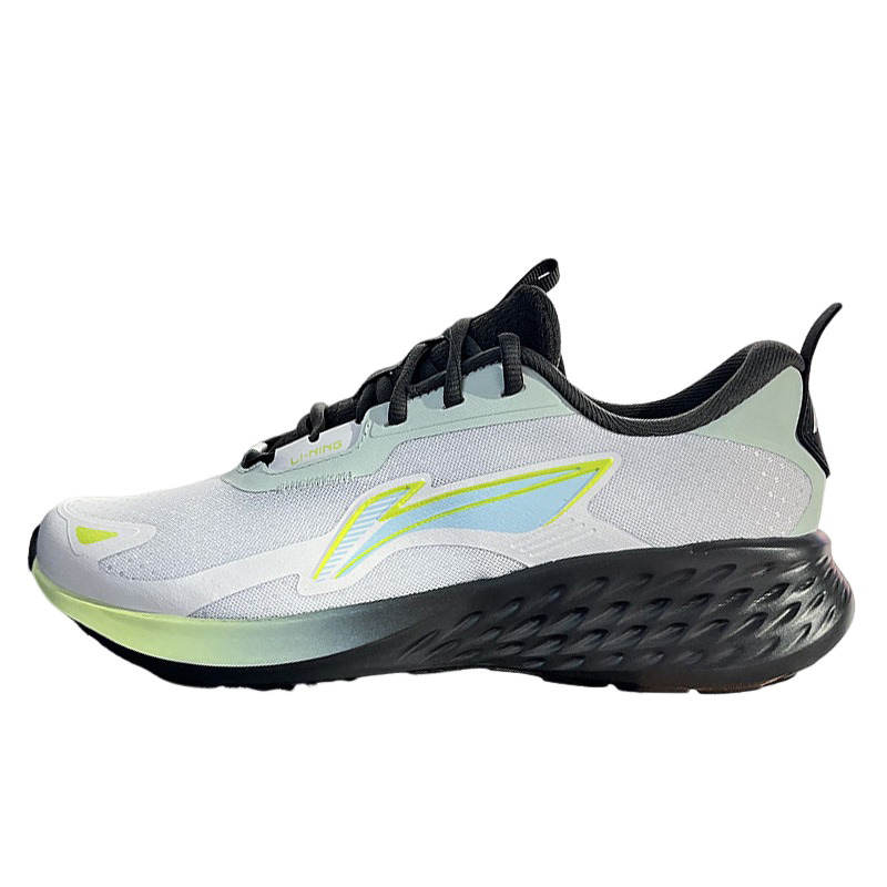 Li-Ning Li Ning Light Cloud Slip Resistant Abrasion Resistant Low top Running Shoes Unisex Gray Green Black