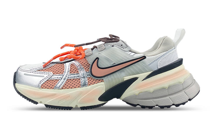 Nike Nike V2K Run Low top Casual City Commuting Running Shoes Women's White Orange Gray