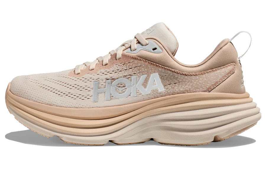 HOKA ONE ONE Bondi 8 Textile, Synthetic Leather Low top Casual Running Shoes Women's Brown