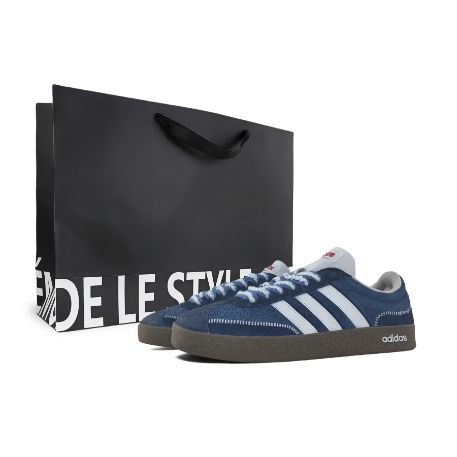 Adidas Adidas VL COURT 2.0 Abrasion Resistant Abrasion Resistant Low top Skateboard Shoes Blue