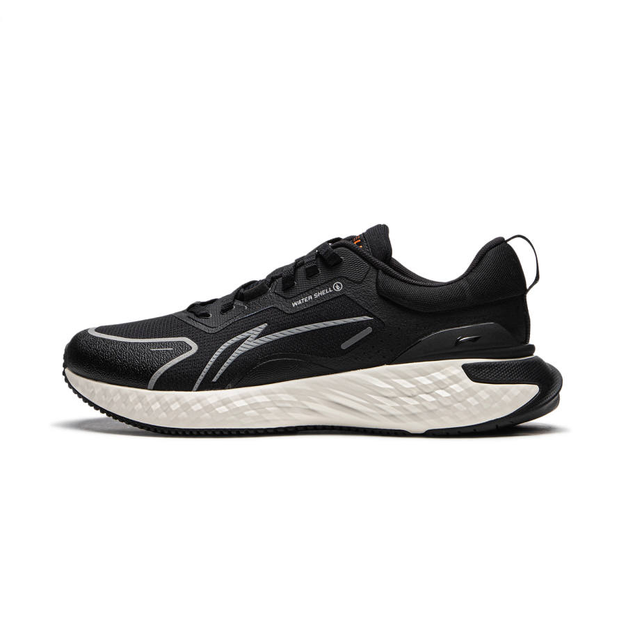 Li-Ning Li Ning Cloud Shield Synthetic Leather Low top Running Shoes Men's Black White