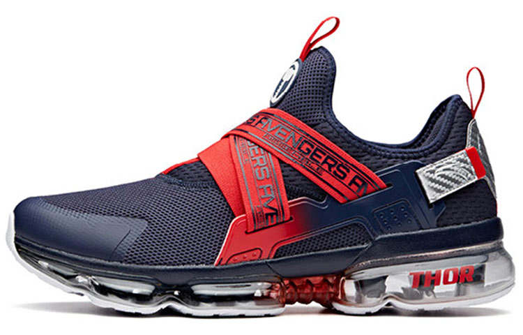 ANTA MARVEL x Anta SEEED Comfortable Slip Resistant Abrasion Resistant Low top Running Shoes Men's Blue Red