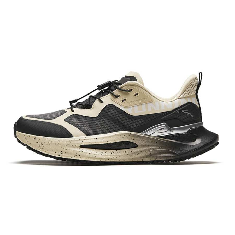 Anta Cushioning Slip Resistant Cushioning Slip Resistant Low top Casual Running Shoes Men's Black Yellow