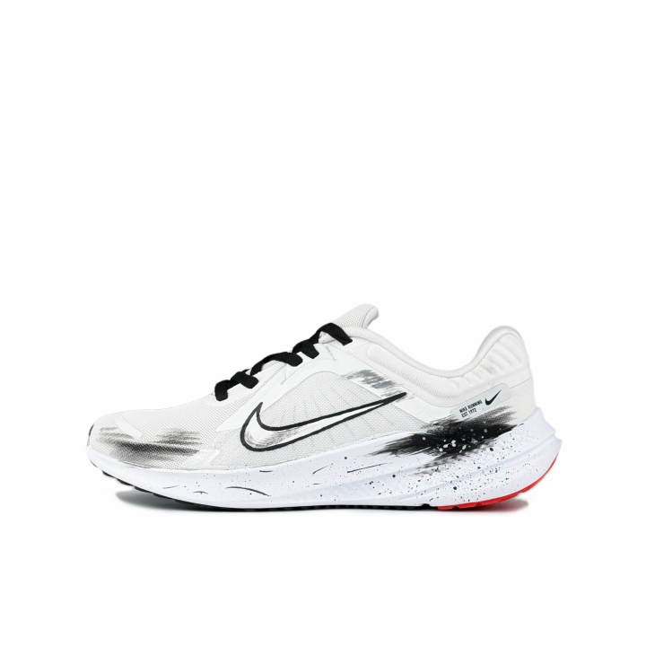 Nike Nike Quest 5 Mesh, Textile Cushioning, Wear Resistant Low top Rubber Casual Running Shoes Men's White