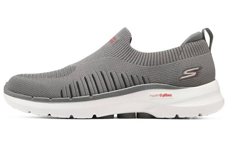 Skechers Go Walk 6 Fabric Low top Casual Shoes Men's Gray Red