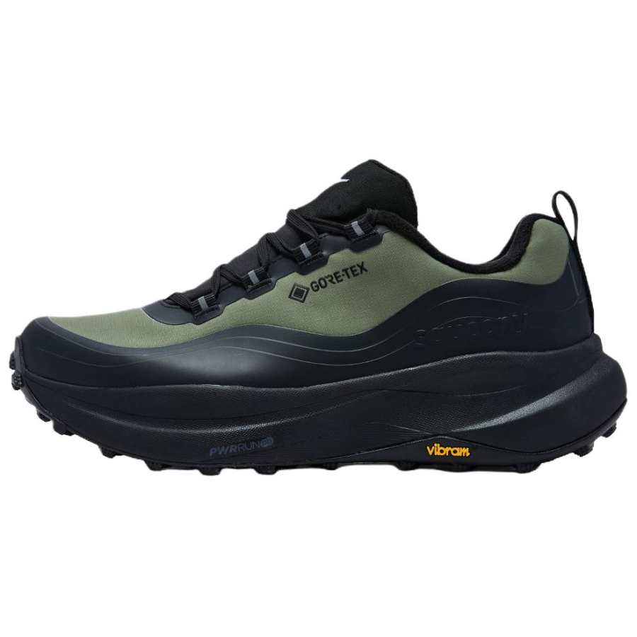 Saucony Xodus Peach Origin Waterproof Running Shoes Unisex Black Green