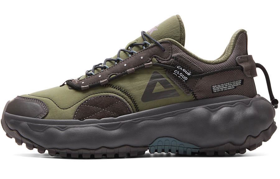 PEAK Running Shoes Men's Low Top Army Green/Gray