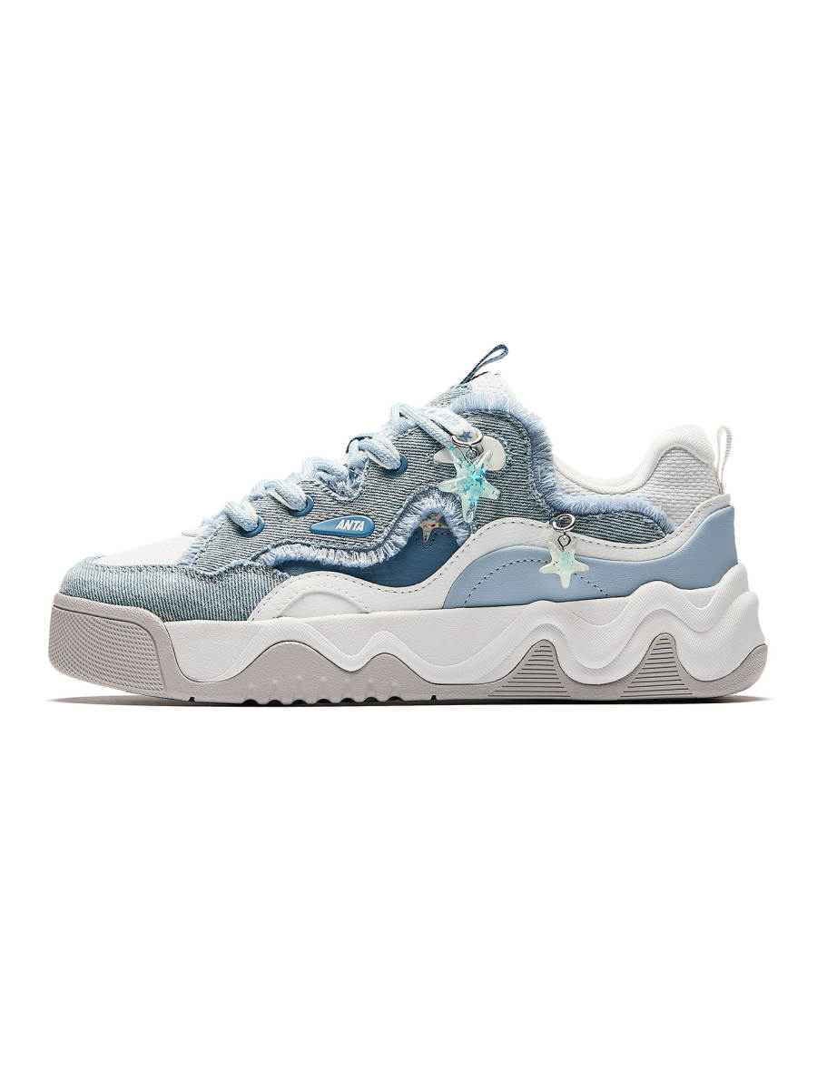 Anta Abrasion Resistant Height Increasing Low top Skateboard Shoes Women's
