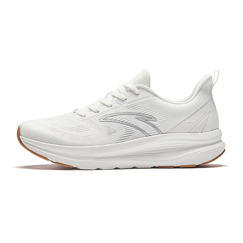 Anta Running Collection Fabric Cushioning Slip Resistant Low top Running Shoes Men's White