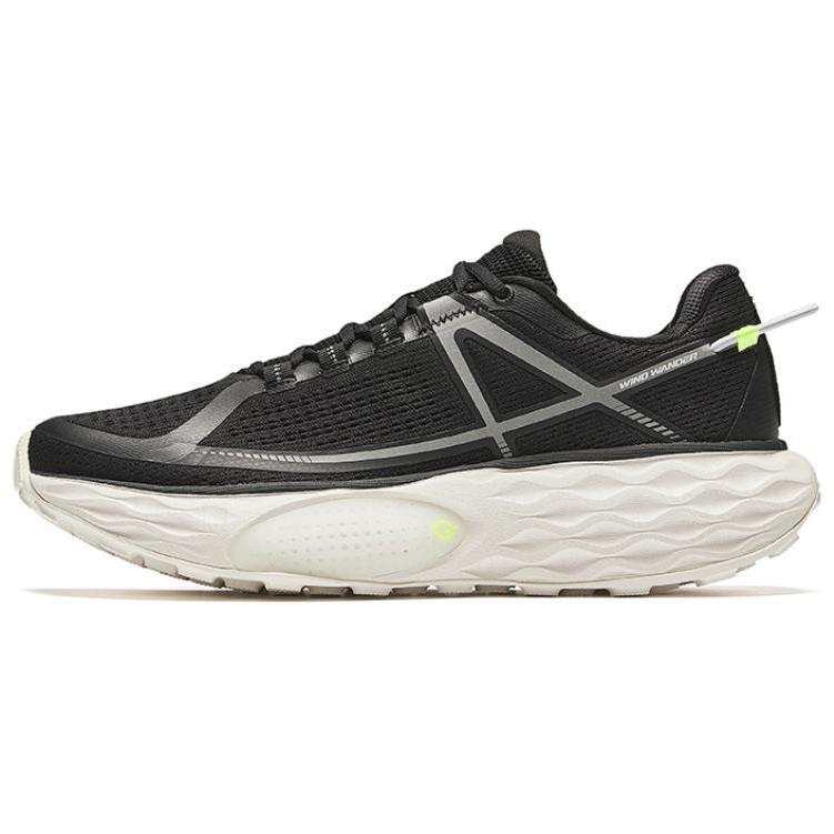 Anta Cushioning, Wear Resistant Low top Running Shoes Men's Black White