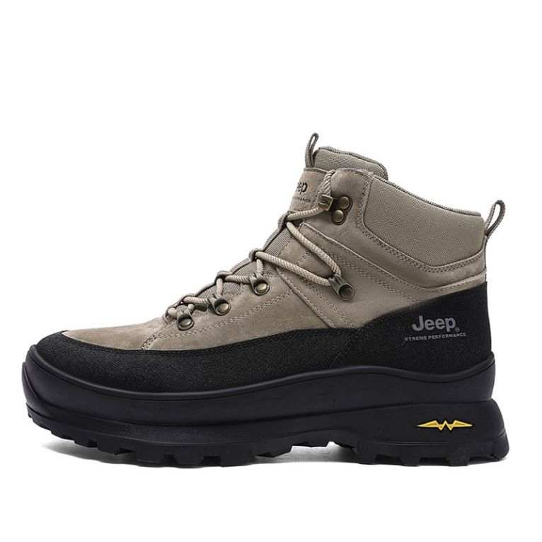 Jeep Breathable Thermal Waterproof Abrasion Resistant Cushioning Height Increasing Outdoor Boots Men's Sand