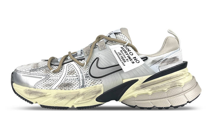 Nike Nike V2K Run Fabric Cushioning Abrasion Resistant Breathable Coverage Lightweight Low top Casual Running Shoes Women's