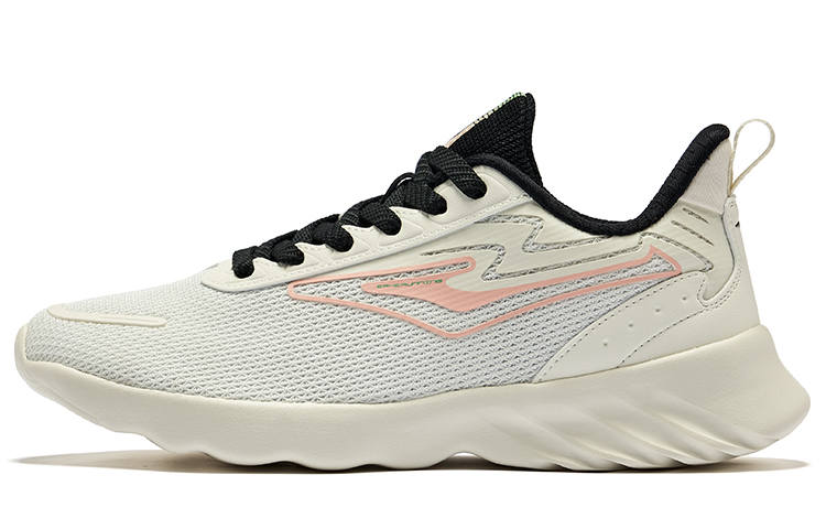Erke Cushioning Abrasion Resistant Cushioning, Wear Resistant Low top Running Shoes Women's Ivory White Peach