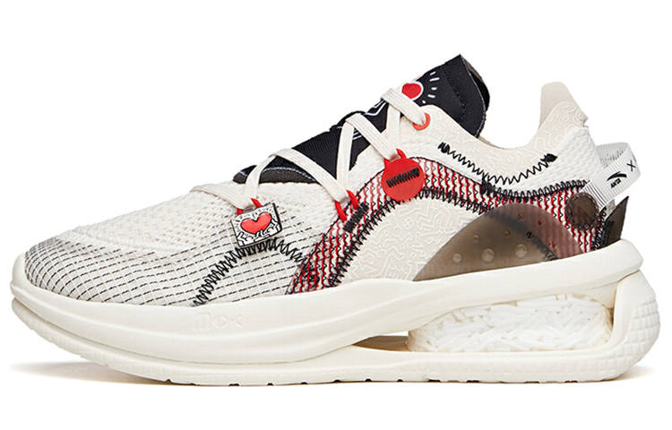 ANTA Keith Haring x Anta Zero Realm Textile, Synthetic Leather Slip Resistant Abrasion Resistant Cushioning Low top
