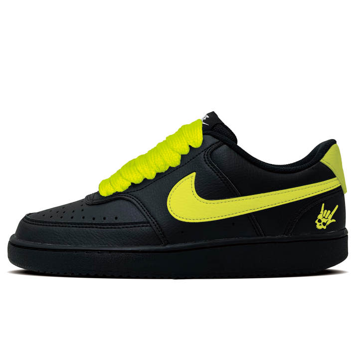 Nike Nike Court Vision 1 Tide Firefly Abrasion Resistant Low top Skateboard Shoes Men's Black