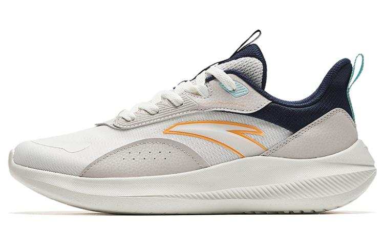 Anta Liuyun Comfortable Abrasion Resistant Low top Casual City Commuting Running Shoes Men's White Orange