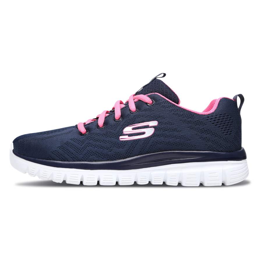 Skechers Graceful Get Connected Blue/White/Pink Women's