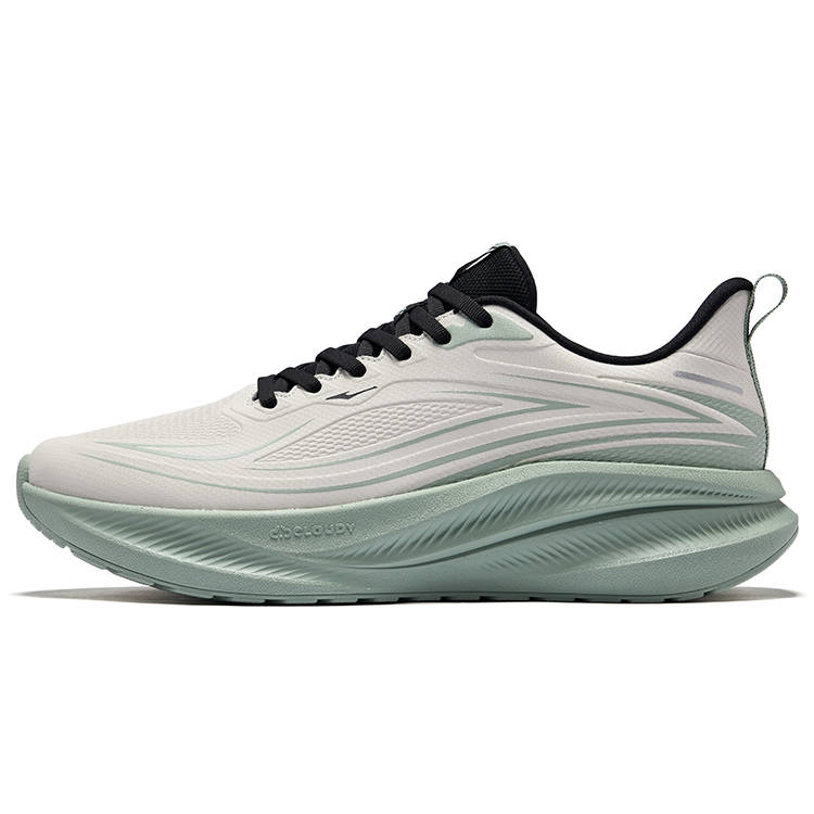 Erke Hawk 2 Cushioning Rebound Low top City Commuting Running Shoes Men's Wild Gray Emerald Wave