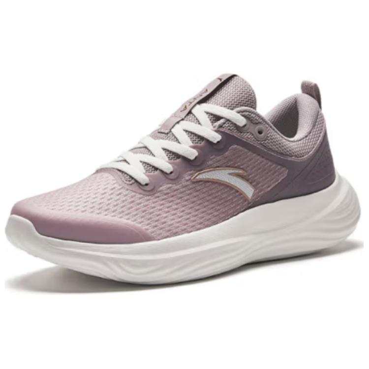 Anta Comfortable Slip Resistant Low top Running Shoes Women's Pink Gray