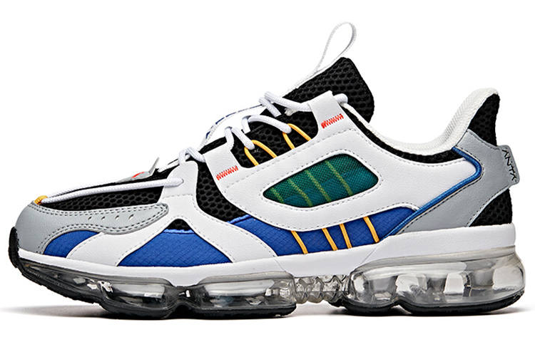 Anta Cushioning Breathable Impact Resistant Low top Running Shoes Men's White Blue