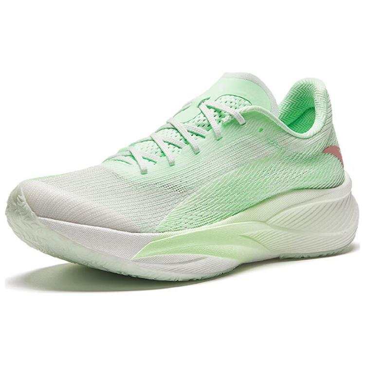 Anta Low top Slip Resistant Cushioning Running Shoes Women's White Green