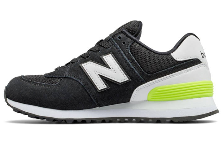 New Balance New Balance 574Series Suede Black/Green/White Women's